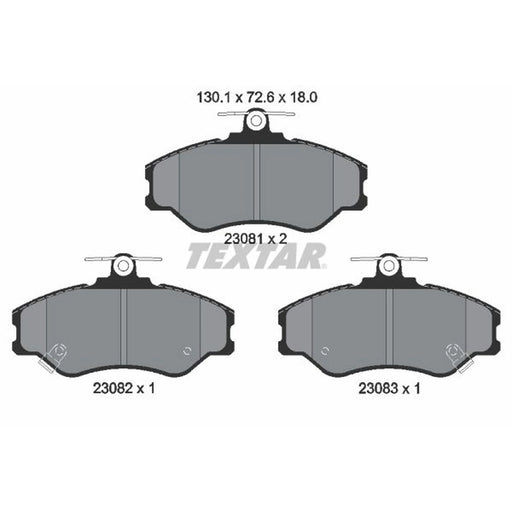 Textar Front Brake Pad Set 2308101
