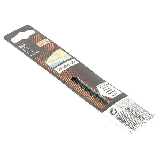 Bahco 302-53W-12P Fret Saw Blades for Wood 130mm (5in) (Pack of 12) Bahco - NN4 Online