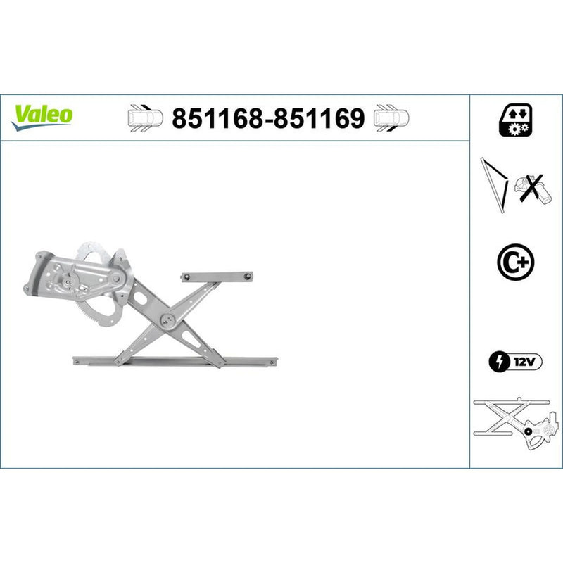 Valeo Electric Window Regulator Lifter Left Front 851168