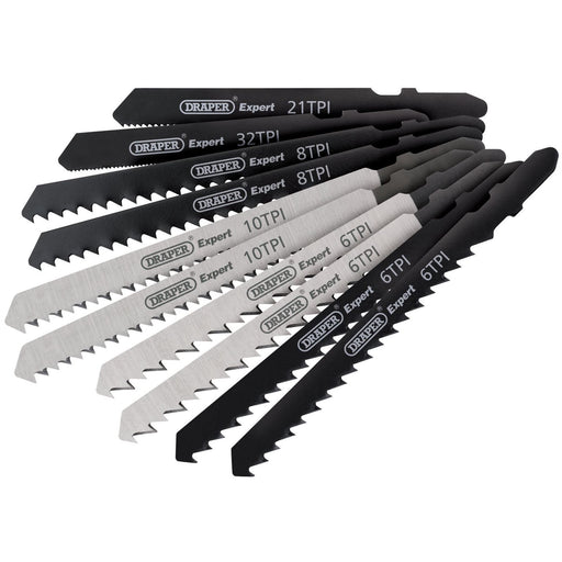 Draper Assorted HSS & HCS Jigsaw Blade Set (10 Piece) 81736 Draper - Dynamic Drive