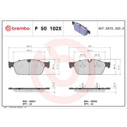 Brembo 4 x Front Brake Pad Set fits Mercedes-Benz Gl-Class 2012-2015