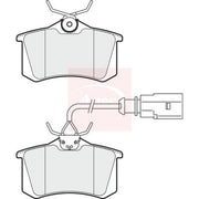 Apec Rear Brake Pad Set fits Audi A4 B5 2000-2001