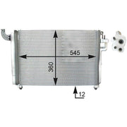 Mahle Air Conditioning Condenser fits Kia Rio II 2005-2011 1.5
