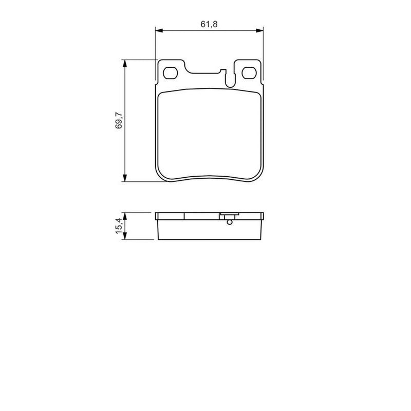Bosch Front & Rear Pads fits Mercedes-Benz S-Class 1991-1999
