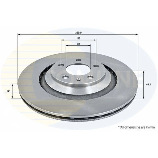 Comline 2 x Brake Discs fits Audi A6 C6 2004-2011 2.0 2.4 2.7 2.8 3.0 3.2