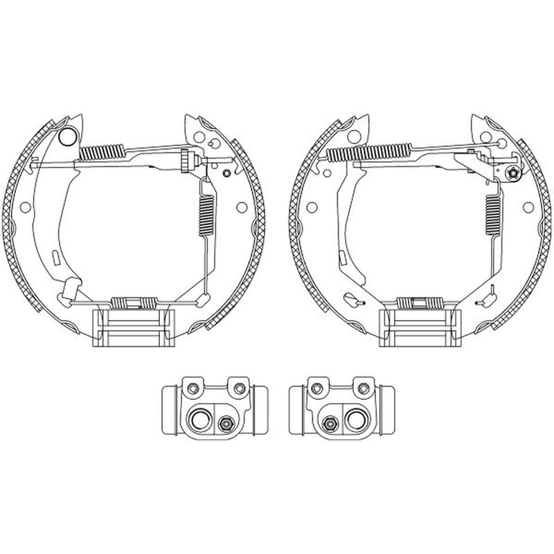 Mintex Brake Shoe Set Axle Kit fits Citroën Xsara 1997-2005 1.4 1.5 1.6 1.8 1.9