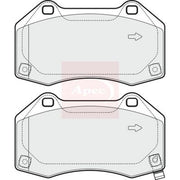 Apec Front Brake Pad Set fits Opel Corsa D 2011-2014 1.6