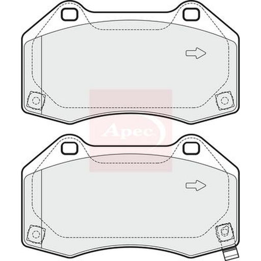 Apec Front Brake Pad Set fits Opel Corsa D 2011-2014 1.6