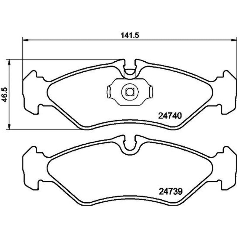 Mintex Rear Brake Pad Set fits Mercedes-Benz Sprinter 2-T 1995-2006