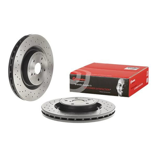 Brembo 2 x Perforated/Vented Brake Discs fits Subaru WRX 2014 on 2.5
