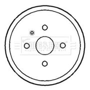 Borg & Beck Brake Drum Assembly Rear BBR7183