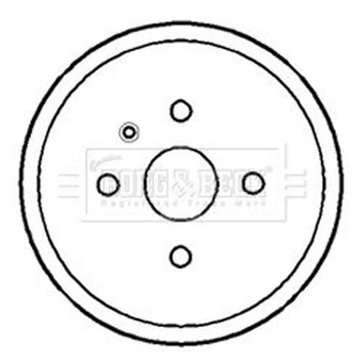 Borg & Beck Brake Drum Assembly Rear BBR7183