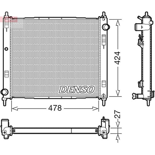 Denso Engine Radiator fits Nissan Cube 2009-2010 1.5