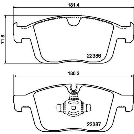 Mintex Front Brake Pad Set fits Volvo XC60 I 2013-2017