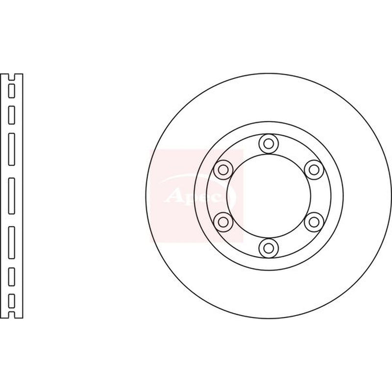 Apec 2 x Vented Brake Discs fits Mazda B-Serie 1999-2001 2.5