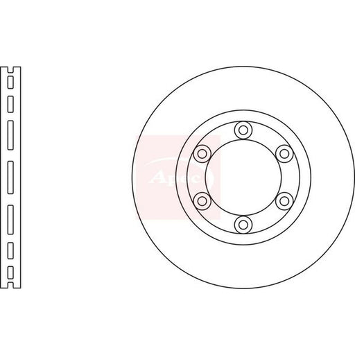 Apec 2 x Vented Brake Discs fits Mazda B-Serie 1999-2001 2.5