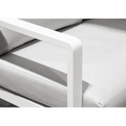 Dellonda Kyoto White 3 Piece Outdoor Garden Corner Sofa & Coffee Table Set Dellonda  - Dynamic Drive