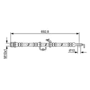 Bosch Brake Hydraulic Hose Line Front Left fits Toyota Rav 4 III 2005-2013