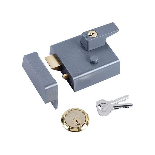 Yale Locks P1 Double Security Nightlatch 60mm Backset DMG Dark Grey Finish Visi Yale Locks - NN4 Online
