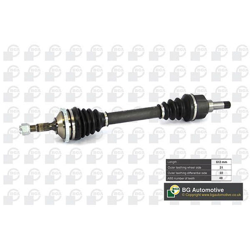 BGA CV Drive Shaft Driveshaft Front Left fits Peugeot 206 1998-2012 1.1 1.4