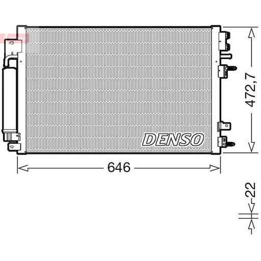 Denso Air Conditioning Condenser fits Chrysler 300C 2005-2012 2.7 6.1