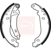 Apec Brake Shoe Set Axle Kit fits Citroën Xsara 1997-2005 1.4 1.6 1.8 1.9
