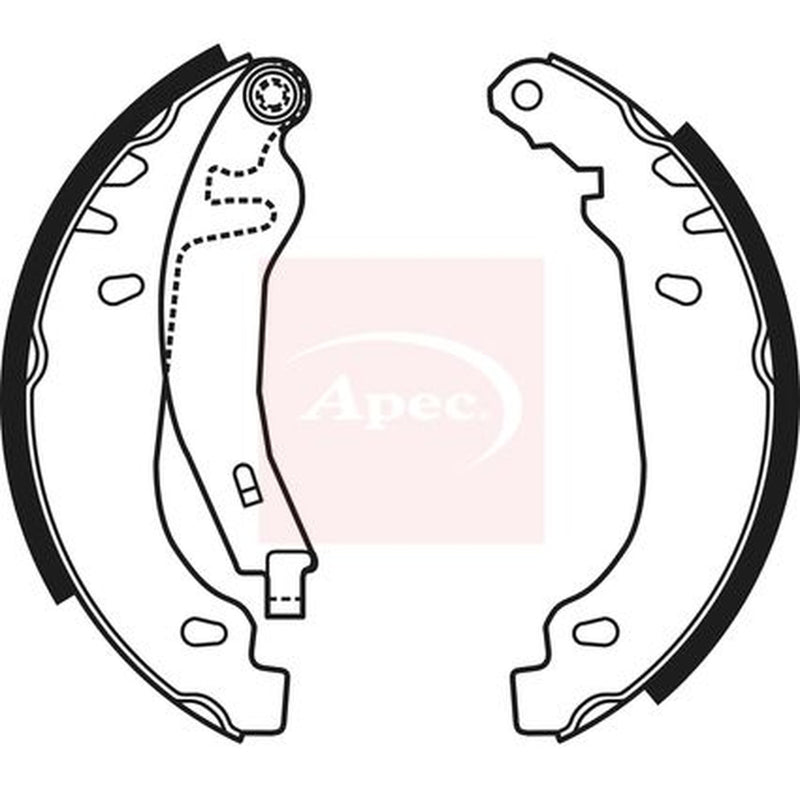 Apec Brake Shoe Set Axle Kit fits Citroën Xsara 1997-2005 1.4 1.6 1.8 1.9