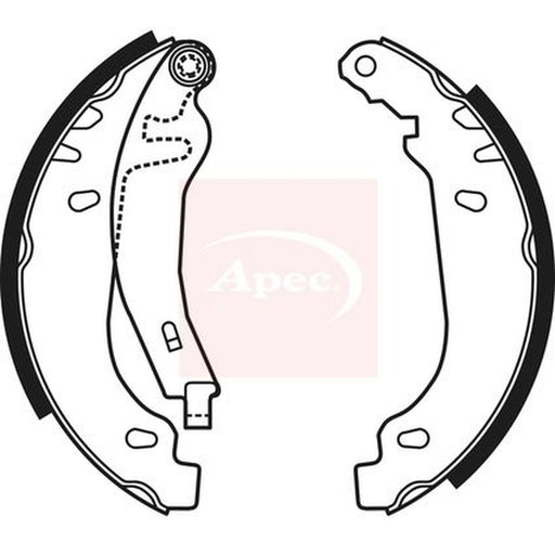 Apec Brake Shoe Set Axle Kit fits Citroën Xsara 1997-2005 1.4 1.6 1.8 1.9