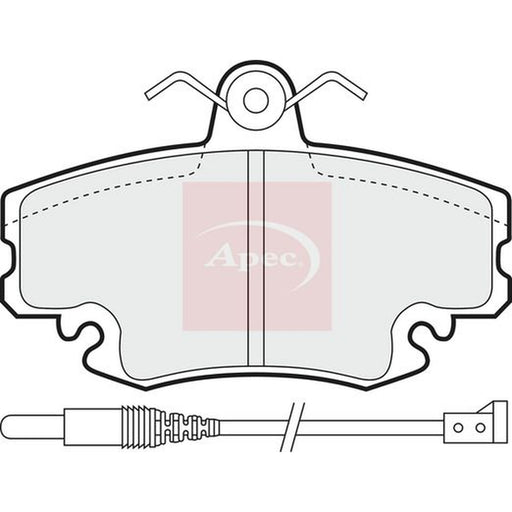 Apec Front Brake Pad Set fits Dacia Logan 2006 on 1.2 1.6