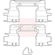 Apec Brake Pad Accessory Fitting Kit Front fits Toyota Camry 2001-2006 2.4 3.0
