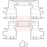 Apec Brake Pad Accessory Fitting Kit Front KIT1148
