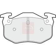Apec Rear Brake Pad Set fits Renault 19 1988-2001 1.2 1.4 1.7 1.8 1.9