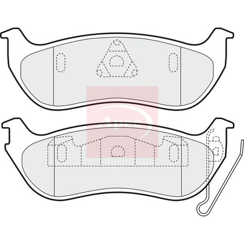 Apec Rear Brake Pad Set fits Jeep Cherokee 2001-2008 2.4 2.5 2.8 3.7