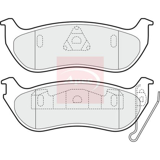 Apec Rear Brake Pad Set fits Jeep Cherokee 2001-2008 2.4 2.5 2.8 3.7