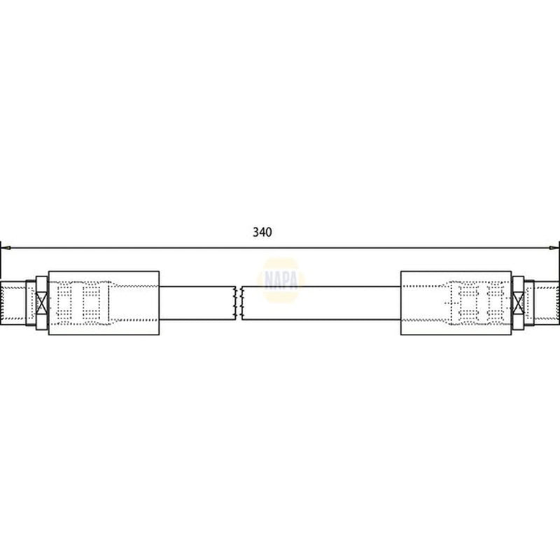 NAPA Brake Hydraulic Hose Line Front NBH1344