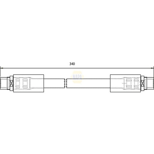 NAPA Brake Hydraulic Hose Line Front NBH1344
