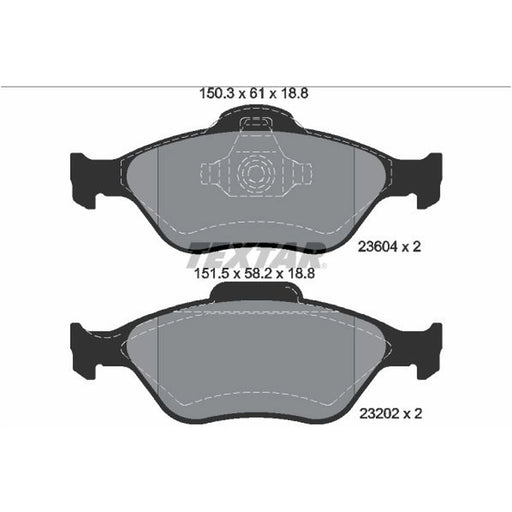 Textar Front Brake Pad Set 2360406