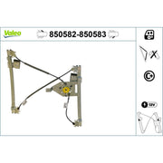 Valeo Electric Window Regulator Lifter Left Front 850582