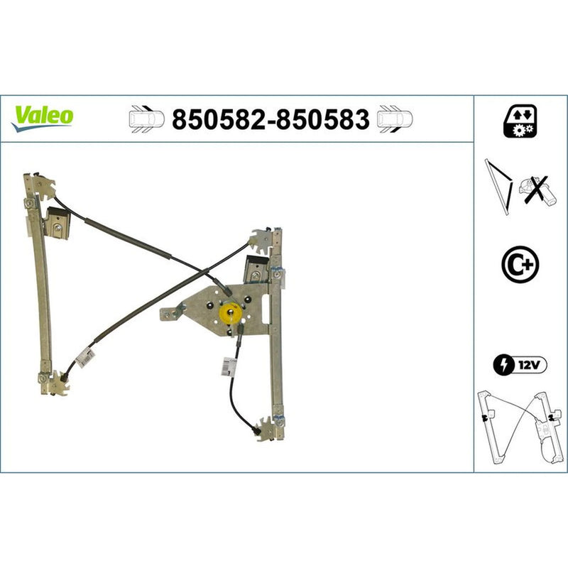 Valeo Electric Window Regulator Lifter Left Front 850582
