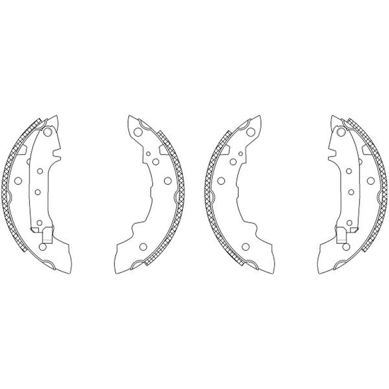 Mintex Brake Shoe Set Axle Kit fits Citroën Lna 1976-1986 0.6