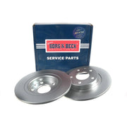 Borg & Beck Rear Brake Solid Discs & Pads fits Mazda 6 2012-2020 2.0 2.2 2.5