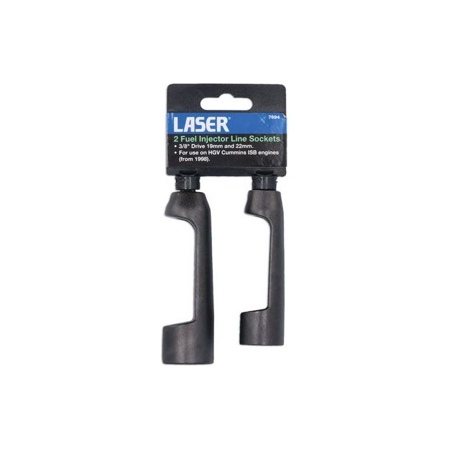 Laser Fuel Injector Line Sockets 3/8"D 2pc 7694 Laser - Dynamic Drive