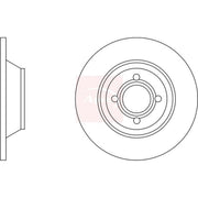 Apec 2 x Solid Brake Discs fits Audi 80 B4 1991-1996 1.6 1.9 2.0