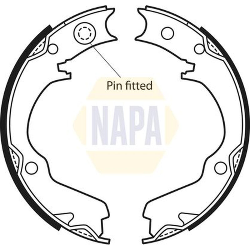 NAPA Parking Brake Shoe Set fits Subaru Forester 1997-2009 2.0 2.5