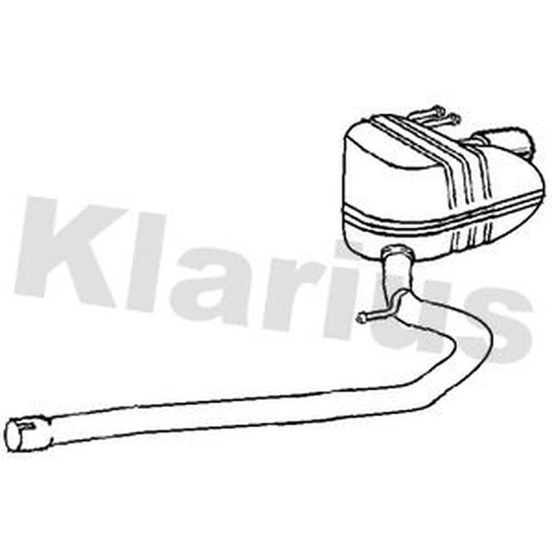 Klarius Box With Tail Pipe Rear fits Honda Civic X 2017-2022 1.0