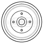 Borg & Beck Brake Drum Assembly Rear BBR7143