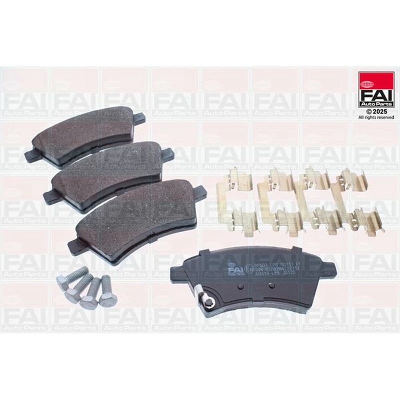 FAI Front Brake Pad Set fits Fiat Sedici 2006-2014 1.6 1.9 2.0