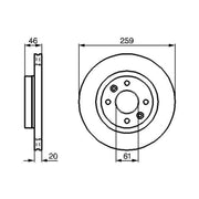 Bosch Front Brake Vented Discs & Pads fits Renault 25 1984-1992 2.2