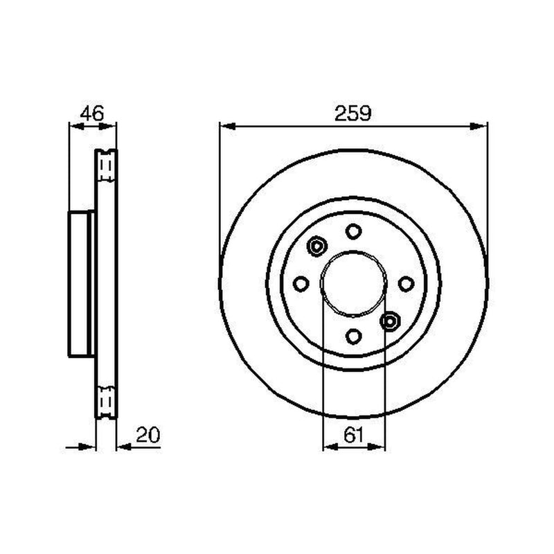 Bosch Front Brake Vented Discs & Pads fits Renault 25 1984-1992 2.2