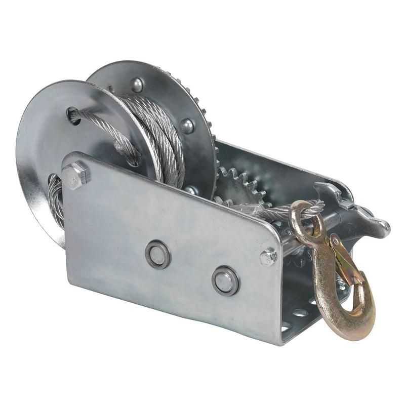 Sealey Geared Hand Winch 900kg Capacity with Cable GWC2000M Sealey - Dynamic Drive